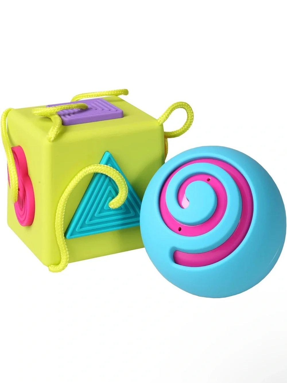 Fat Brain Toy Co.‎ OombeeCube Shape Sorter and OombeeBall 2 Pc. Set NEW